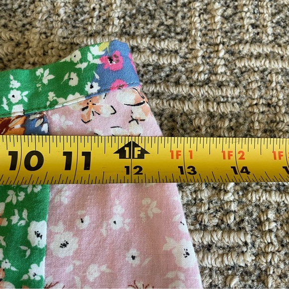 TOPSHOP Austin Patchwork Floral Slit Midi Skirt Size 2 - Picture 9 of 12